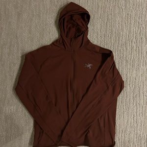 Arcteryx Maroon Zip Up Hoodie Sweatshirt